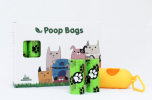 Poop Bags Ανακυκλώσιμες Σακούλες Απορριμμάτων Σκύλων 12 Ρολά + Θήκη 