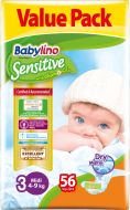 Value Pack Babylino Sensitive Πάνες Νο3 (4-9Kg) 56 τεμάχια
