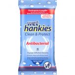 Wet Hankies Αλκοολούχα Μαντηλάκια Καθαρισμού Clean & Protect 15τεμ.
