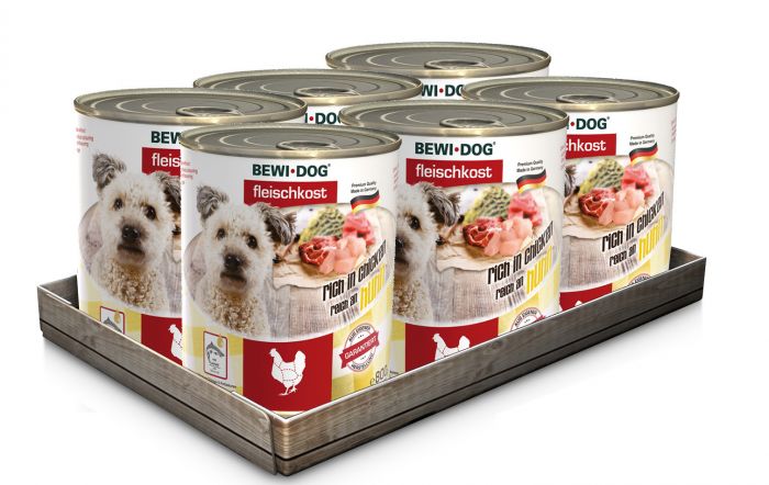 Bewi Dog Σετ 6 Κονσέρβες Κοτόπουλο 6x800gr