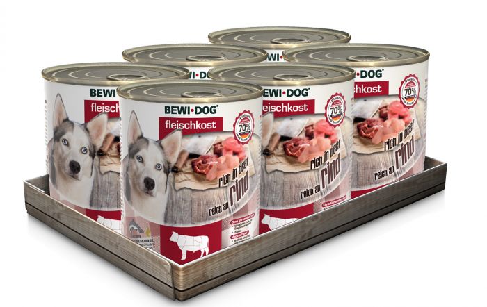 Bewi Dog Σετ 6 Κονσέρβες Βοδινό 6x800gr