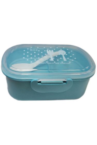 Παιδικό Lunch Box πλαστικό με κουτάλι 800ml Πράσινο.