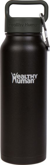 Healthy Human Ανοξείδωτο Μπουκάλι 621ml 21oz-Pure Black