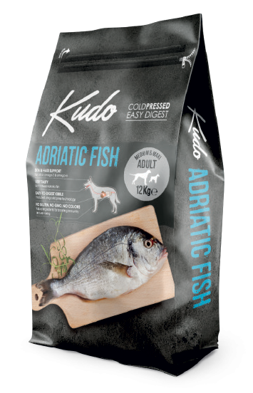 Kudo Adriatic Fish Medium & Maxi Adult 12kg + Κάδος 15kg Δώρο