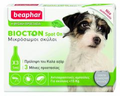 Beaphar  Biocton Srot On Αντιπαρασιτικές Αμπούλες Σκύλου  