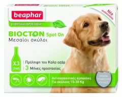 Beaphar  Biocton Srot On Αντιπαρασιτικές Αμπούλες Σκύλου 15-30 kg 3x2ml