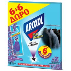 Aroxol Full Season Κατά Του Σκόρου 6+6 τμχ Με Άρωμα Λεβάντας