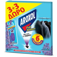 Aroxol Full Season Κατά Του Σκόρου 3+3 τμχ Με Άρωμα Λεβάντας