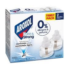 Aroxol 0% Pure & Strong Υγρό Ανταλλακτικό κατά των κουνουπιών 2Χ25ml (Family Pack)