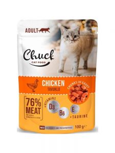 Chuck Cat Κοτόπουλο Για Γάτες 100gr 