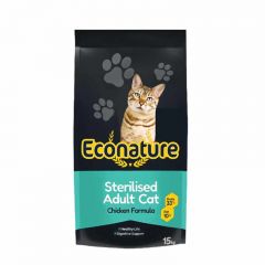 Econature Plus για στειρωμένες γάτες με κοτόπουλο 15kg.