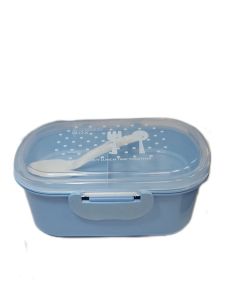 Παιδικό Lunch Box πλαστικό με κουτάλι 800ml Μπλε.