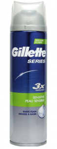 Gillette Series Αφρός Ξυρίσματος Sensitive 250ml + 50ml Δώρο