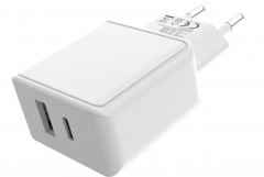 GNG Φορτιστής Χωρίς Καλώδιο με Θύρα USB-A και Θύρα USB-C 20W Λευκός (GNG270)