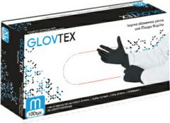 Glovtex Γάντια μιας Χρήσης Νιτριλίου Μαύρα χωρίς Πούδρα 100τεμ.