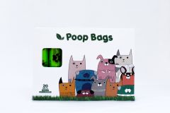 Poop Bags Σακούλες Απορριμμάτων Σκύλων 20 Ρολά + Θήκη 