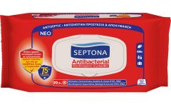 Septona Antibacterial Υγρά Μαντηλάκια 75% 60τεμ