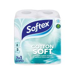 Softex Cotton Soft 8 ρολά 3φυλλο