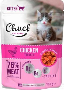 Chuck Cat Κοτόπουλο Για Γατάκια 100gr 